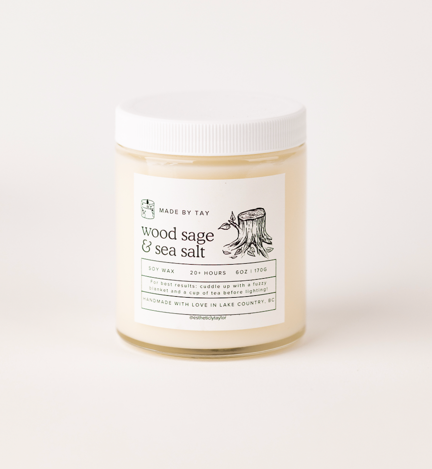 Wood Sage and Sea Salt Soy Wax Candle