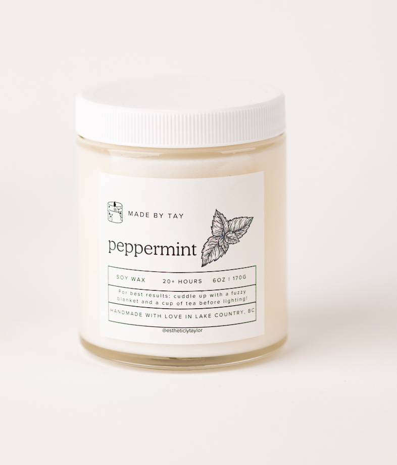 Peppermint Soy Wax Candle