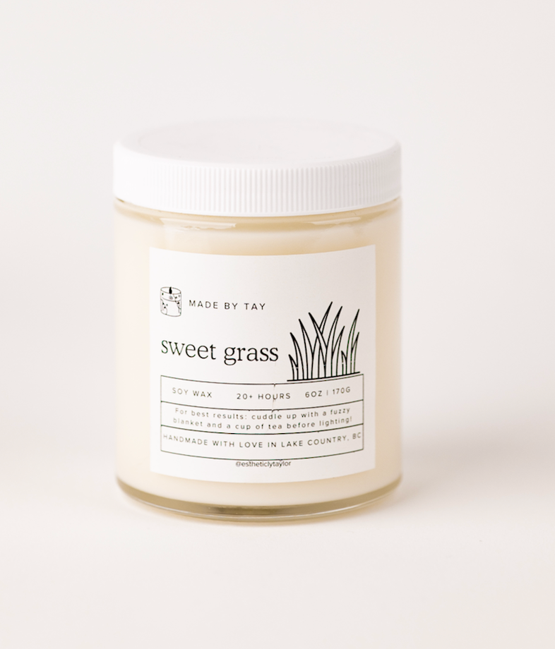 Sweet Grass Soy Wax Candle